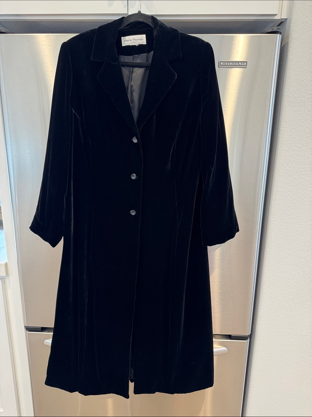 Rena Rowan Black Velvet duster / Longline Coat